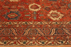 Antique Persian Heriz Rug. 11 ft x 18 ft 5 in
