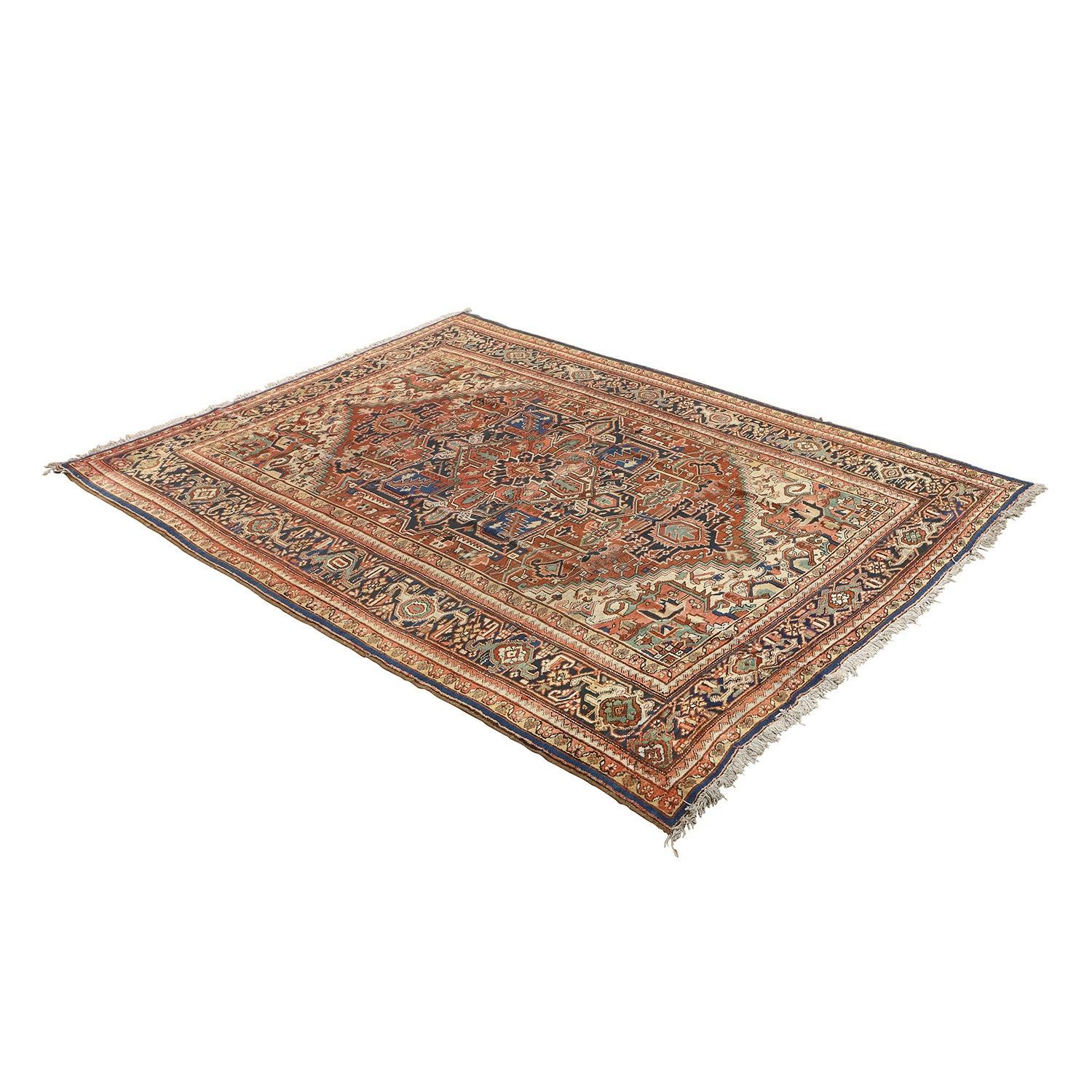 Heriz Serapi Tapis persan ancien Heriz - Taille : 12' X 9'5 en vente