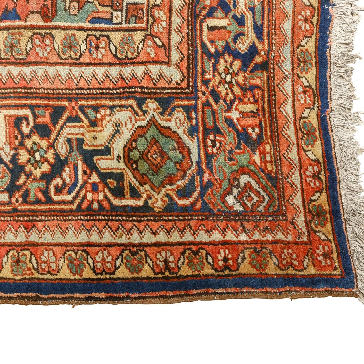 Perse Tapis persan ancien Heriz - Taille : 12' X 9'5 en vente
