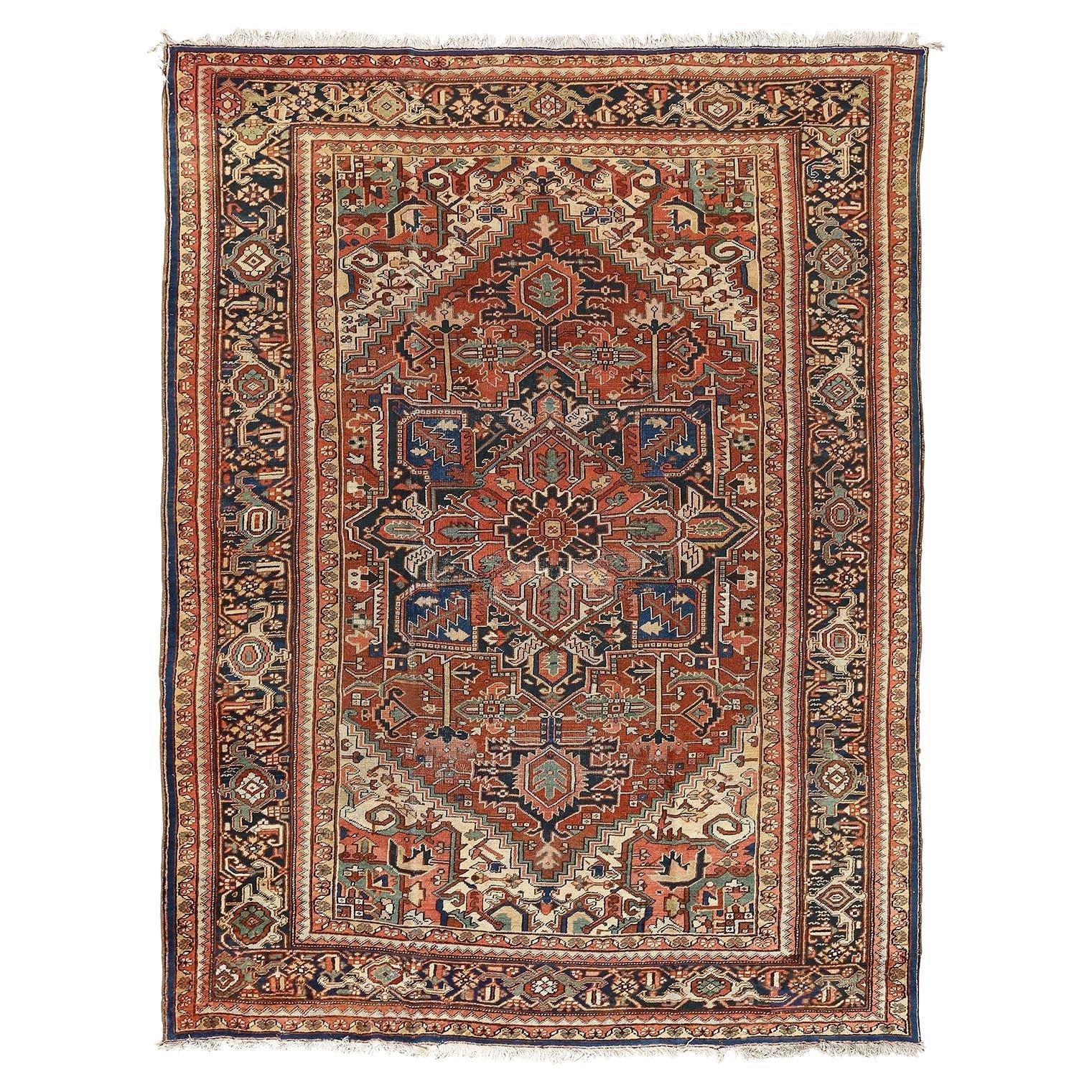 Antique Persian Heriz Rug - Size: 12' X 9'5
