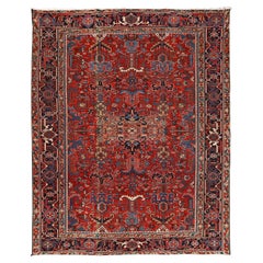 Antique Persian Heriz Rug - Size: 9'2x7'5