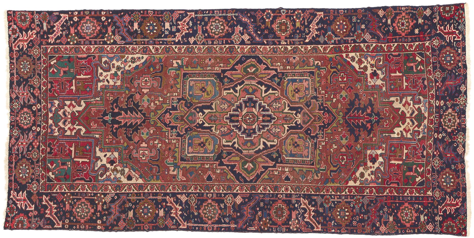 Antique Persian Heriz Rug, Timeless Appeal Meets Modern Elegance For Sale 3