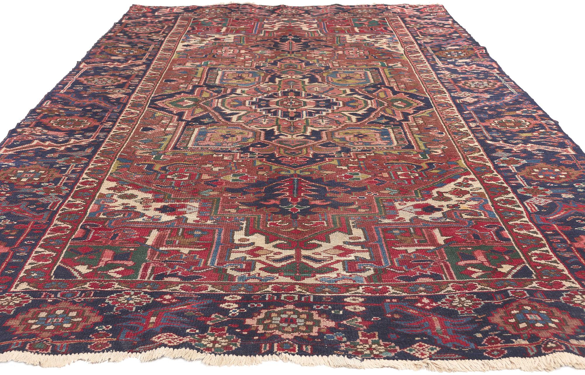 Heriz Serapi Antique Persian Heriz Rug, Timeless Appeal Meets Modern Elegance For Sale