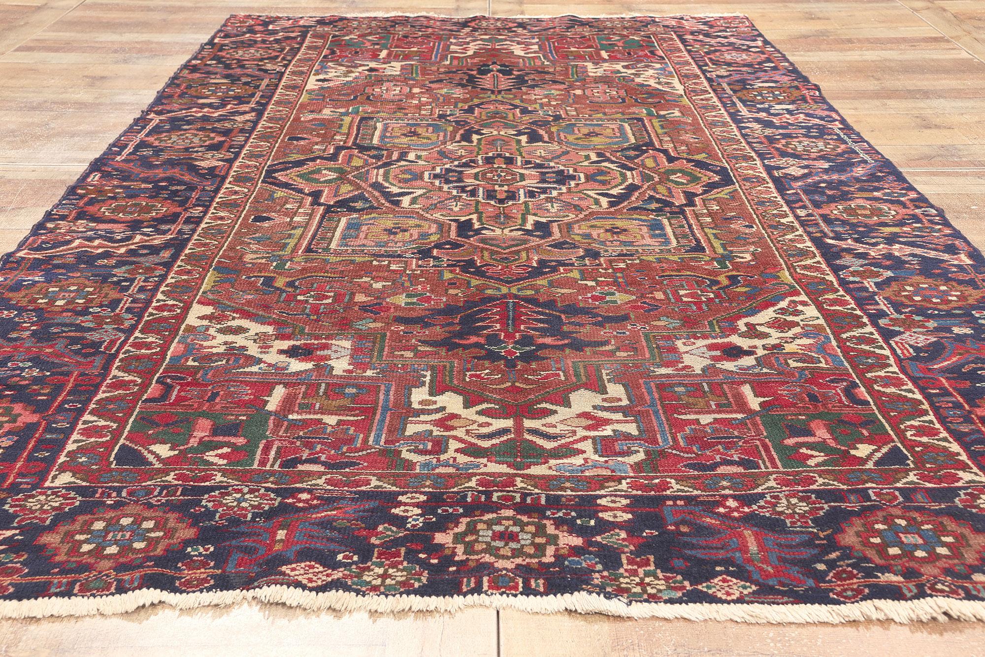 Antique Persian Heriz Rug, Timeless Appeal Meets Modern Elegance For Sale 1