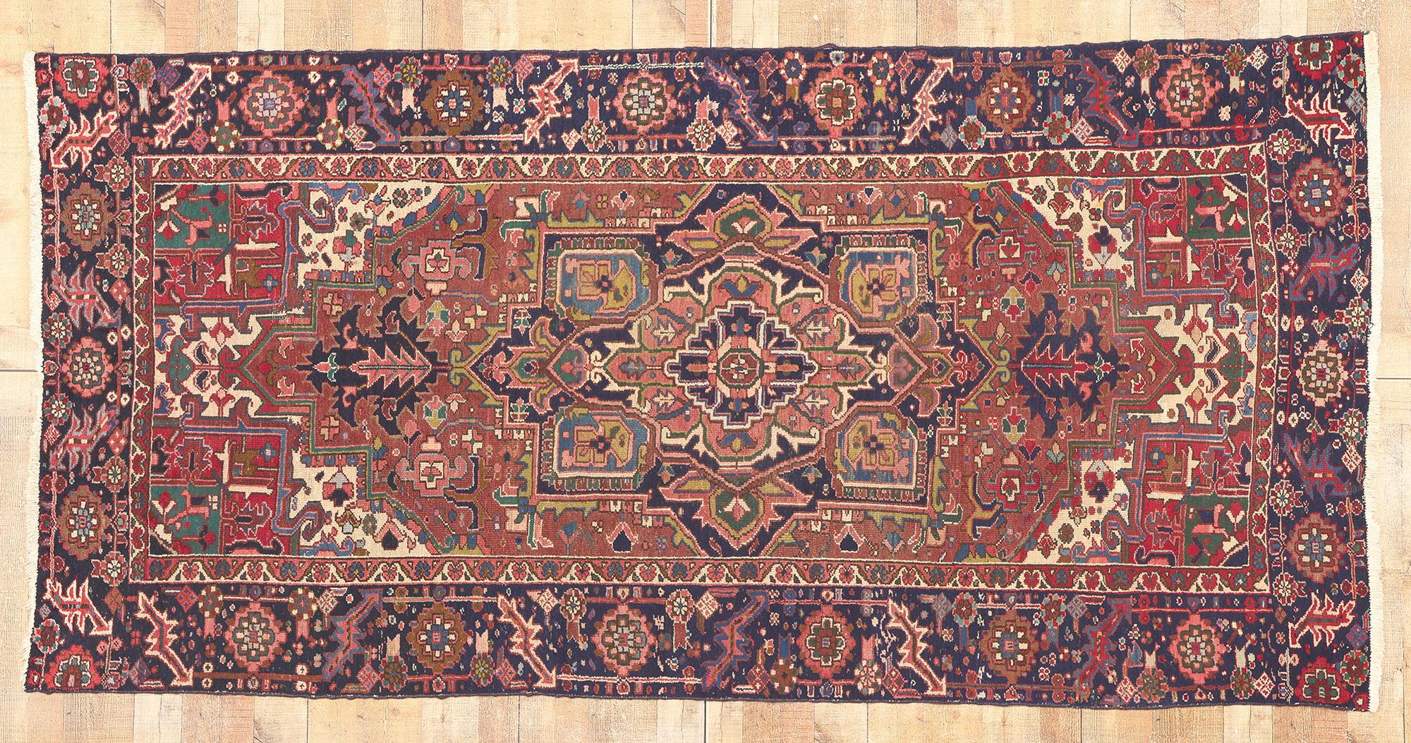 Antique Persian Heriz Rug, Timeless Appeal Meets Modern Elegance For Sale 2