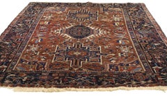1910's Persian Heriz Carpet with Modern Traditional Style