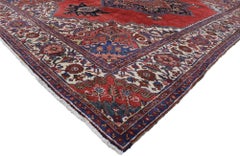 Antique Persian Heriz Rug with Regal Jacobean Style