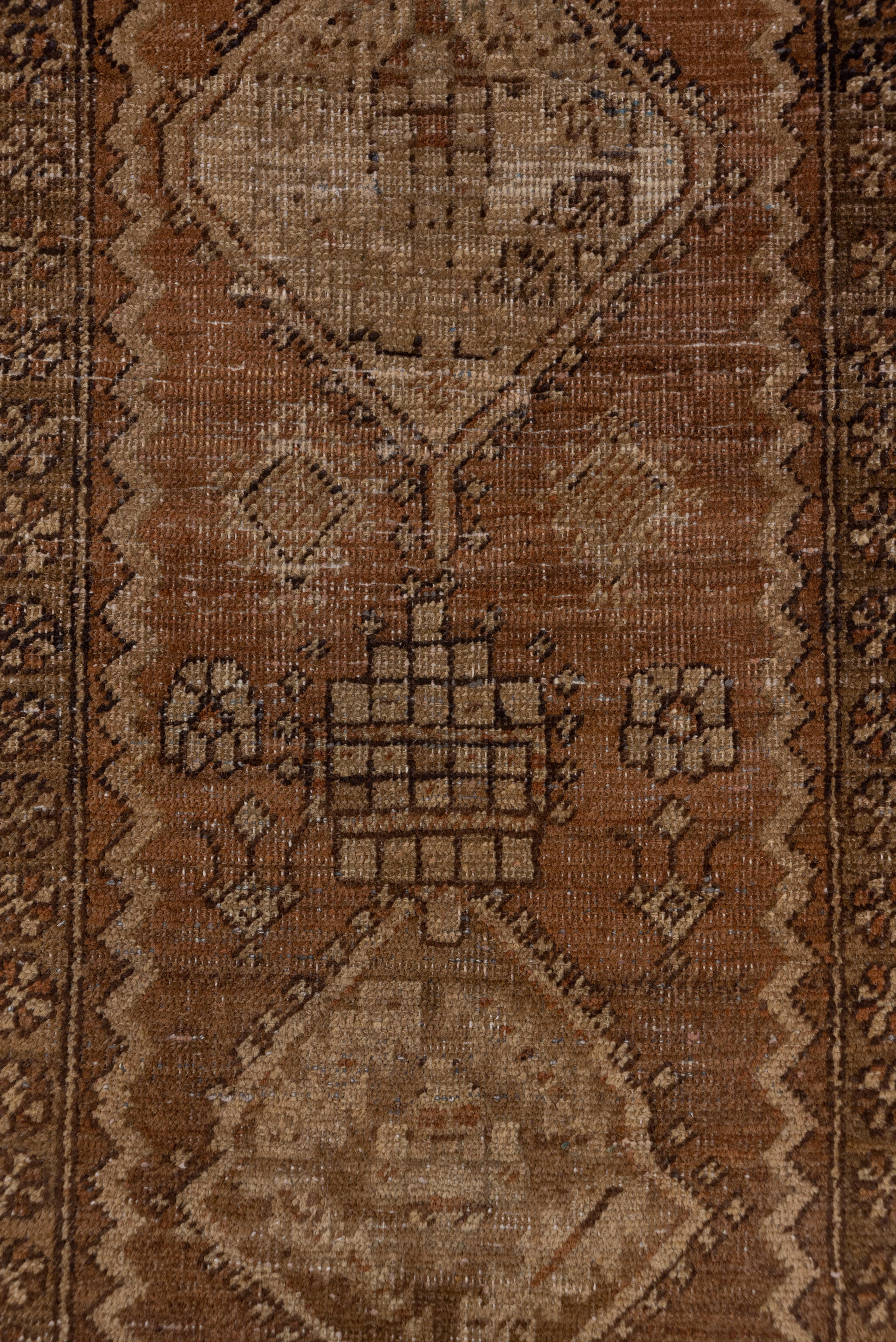 Hand-Knotted Antique Persian Heriz Runner, Brown Tone on Tone Field, circa 1930s For Sale