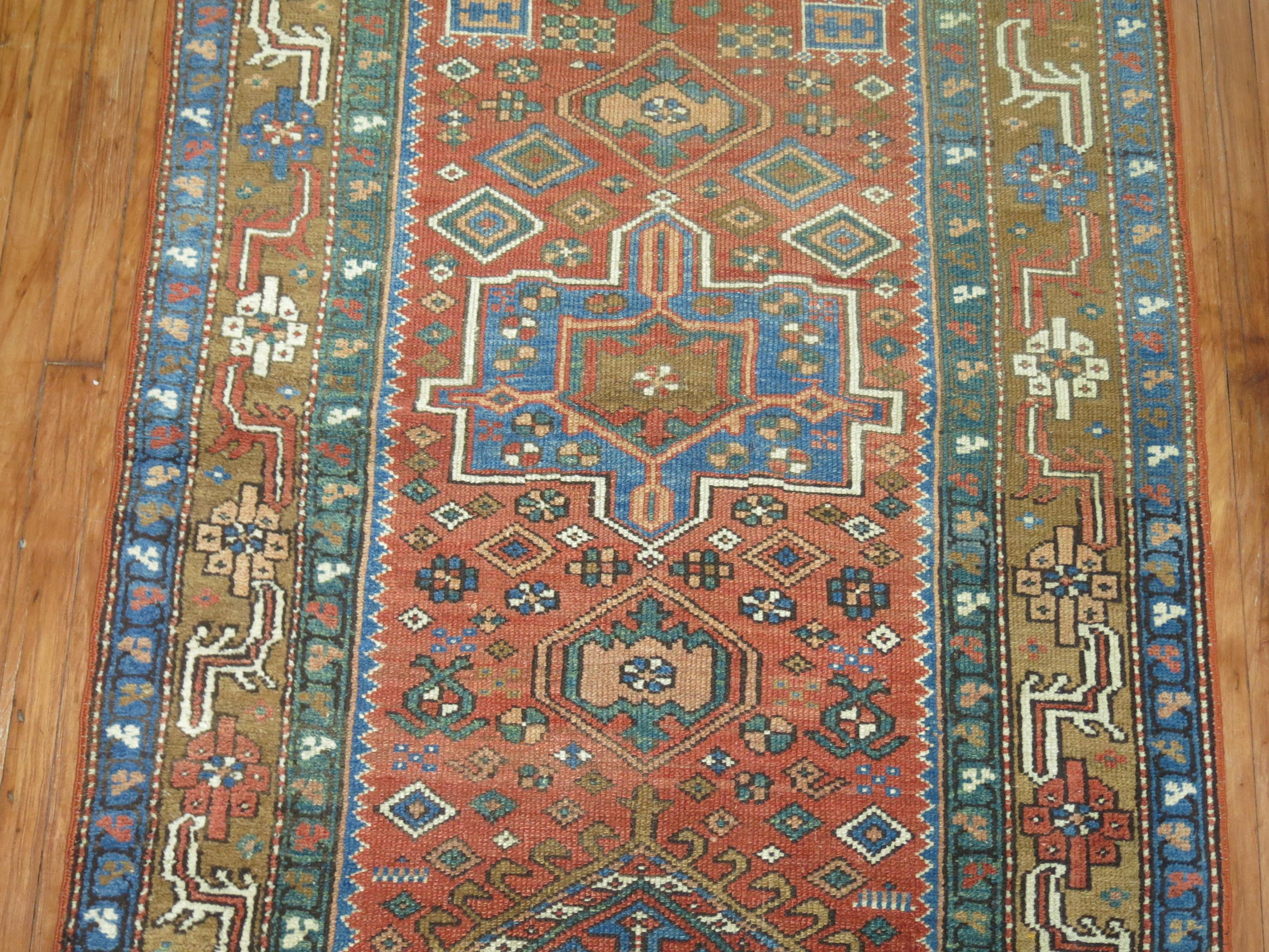 Tudor Antique Persian Heriz Runner For Sale