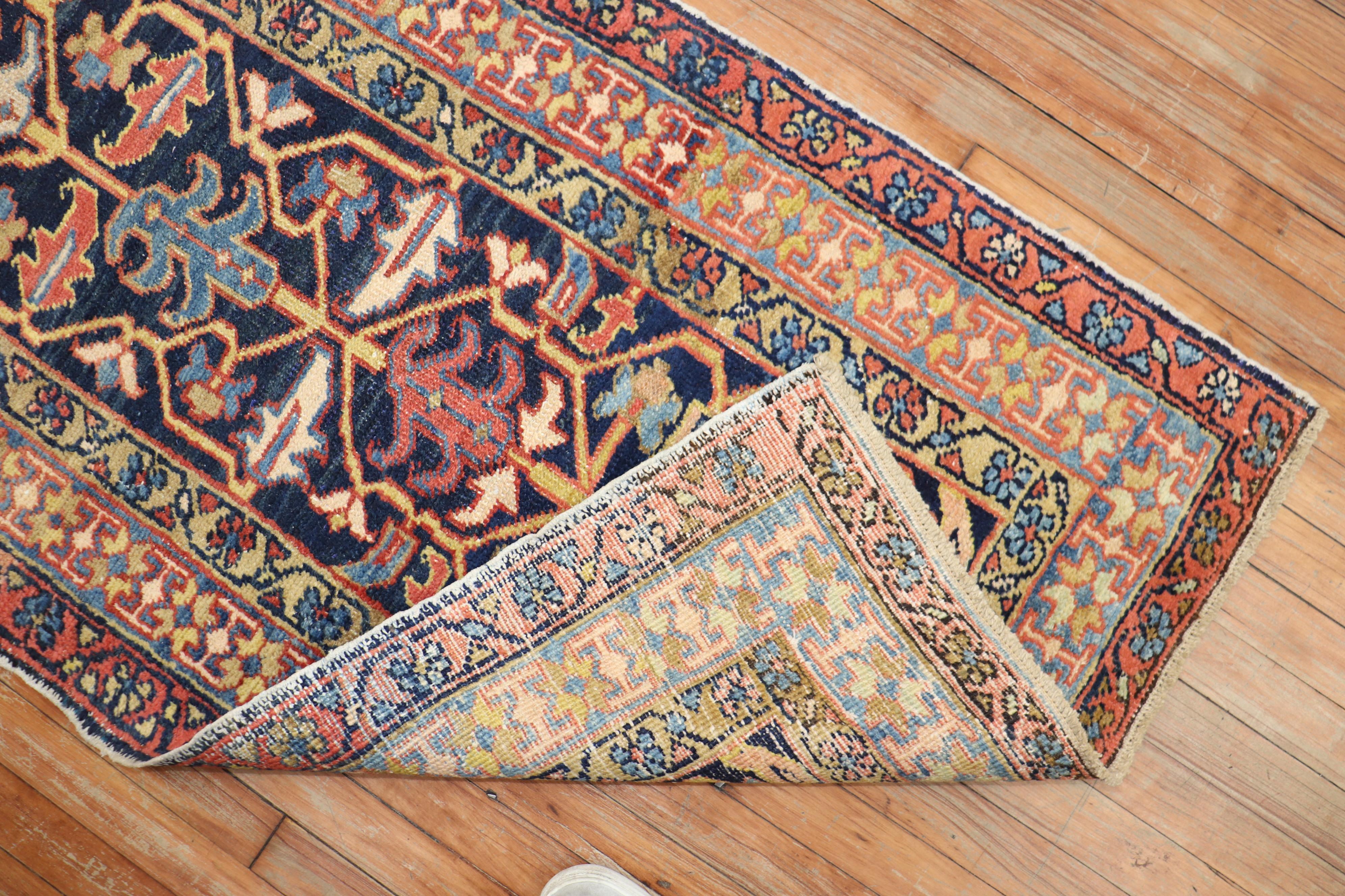  Antique Persian Heriz Runner In Good Condition For Sale In New York, NY