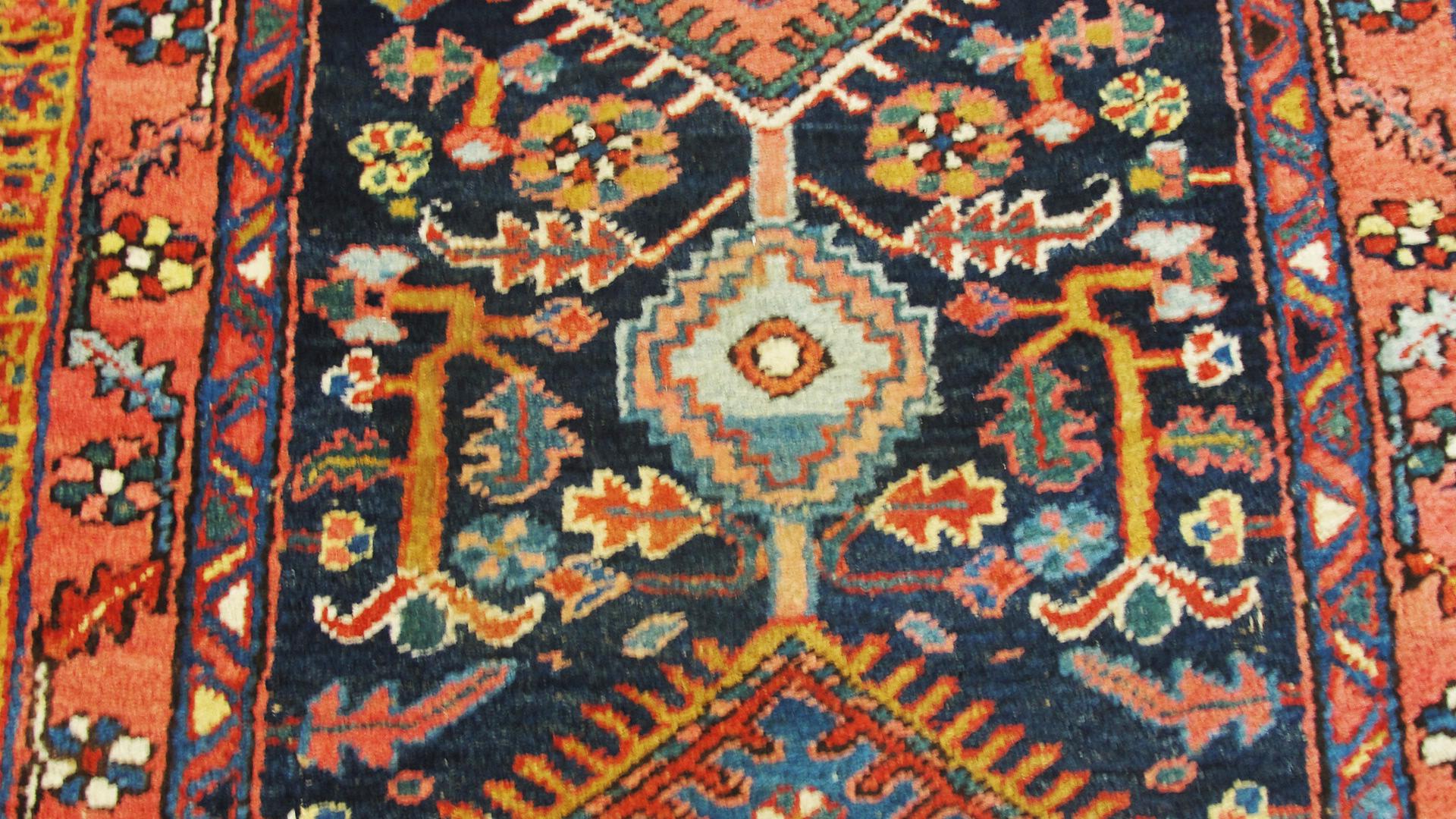 Antique Persian Heriz Runner In Excellent Condition In Evanston, IL