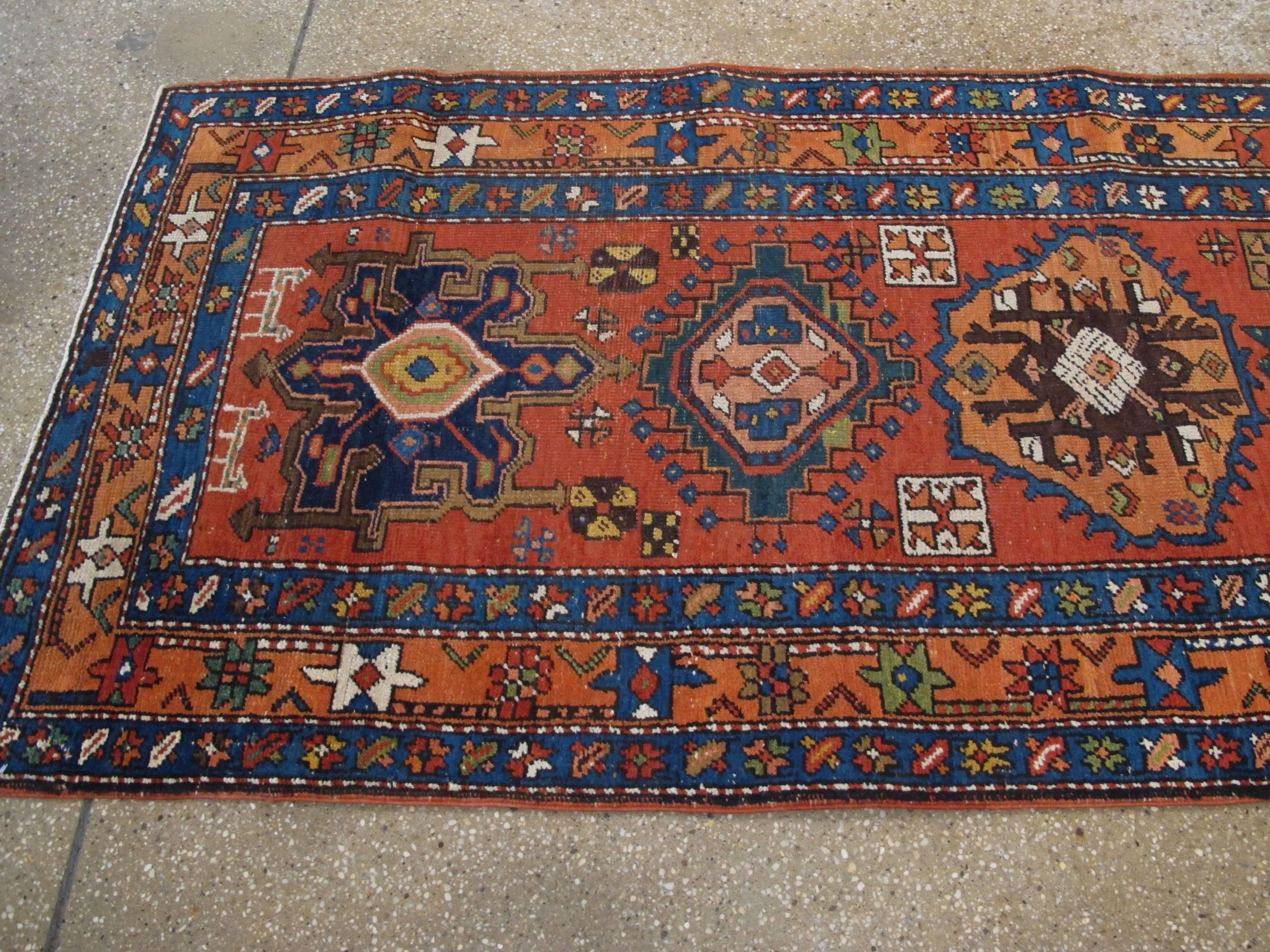 Antique Persian Heriz Runner For Sale 2