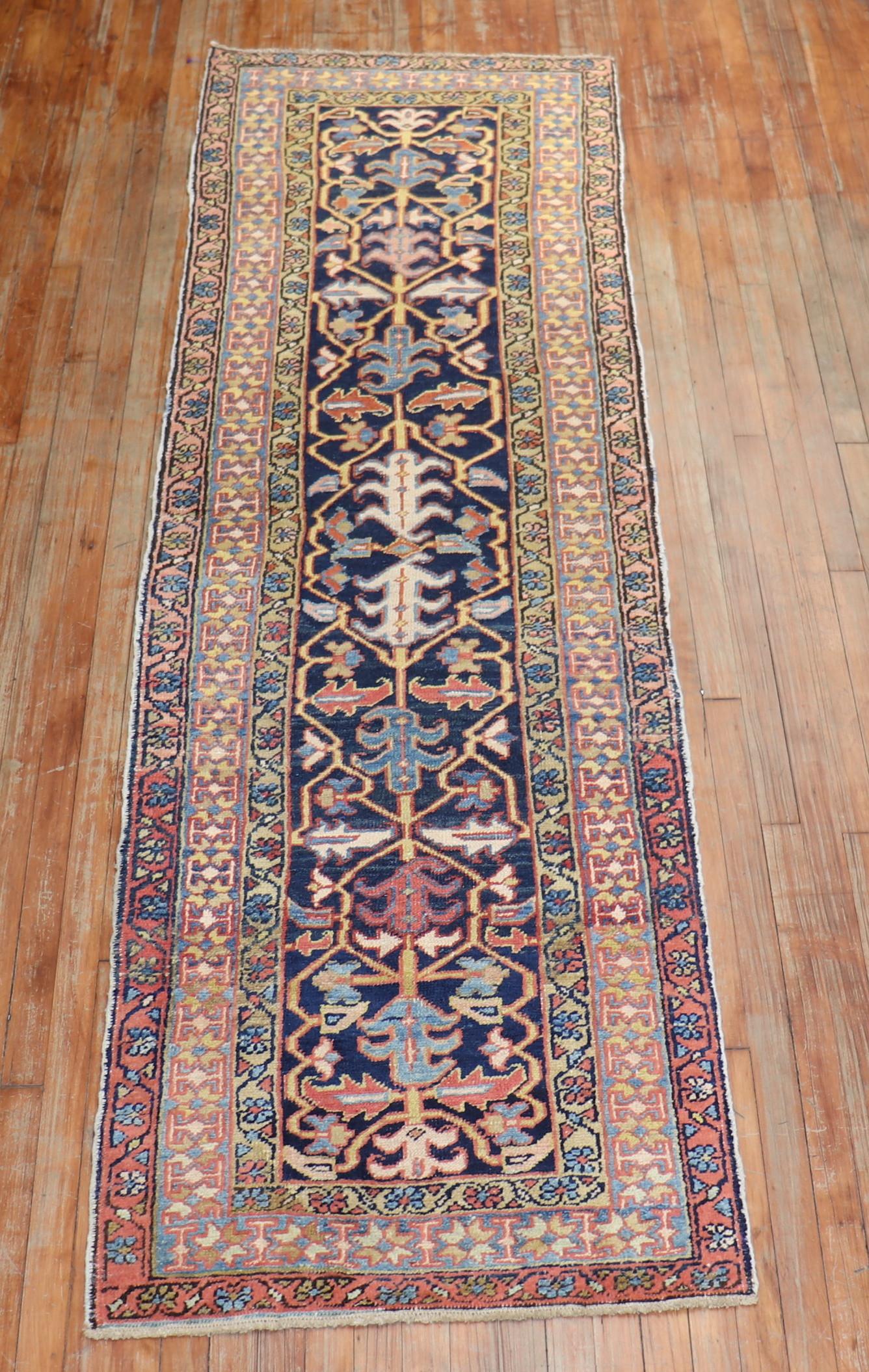  Antique Persian Heriz Runner For Sale 2