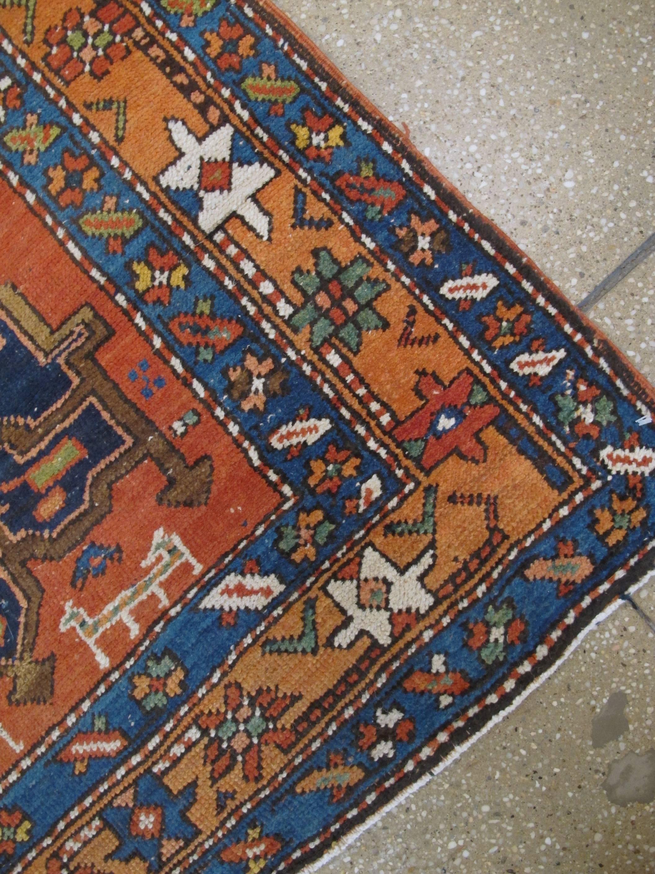 Antique Persian Heriz Runner For Sale 3