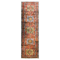 Antique Persian Heriz Runner, 3' x 11'