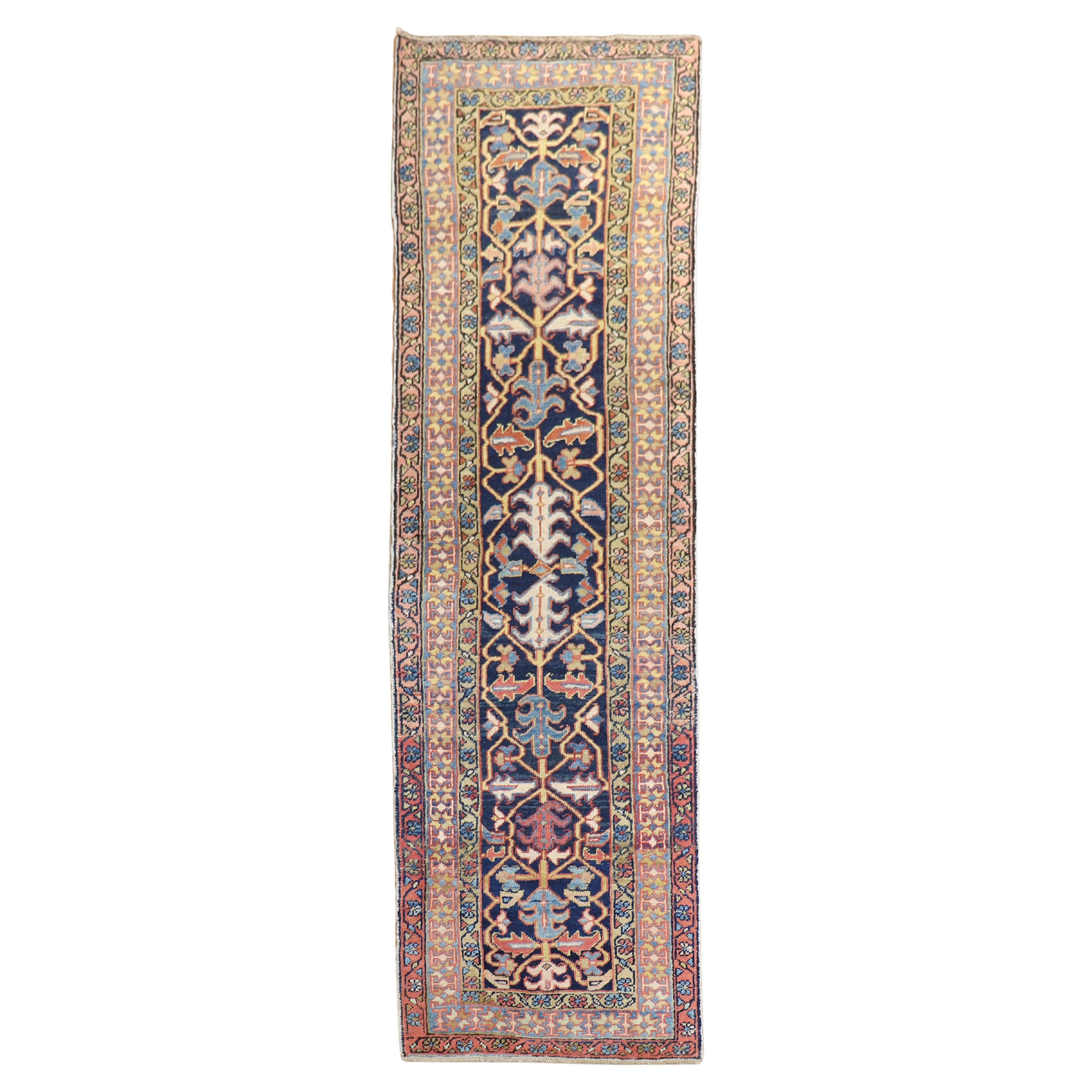  Antique Persian Heriz Runner For Sale