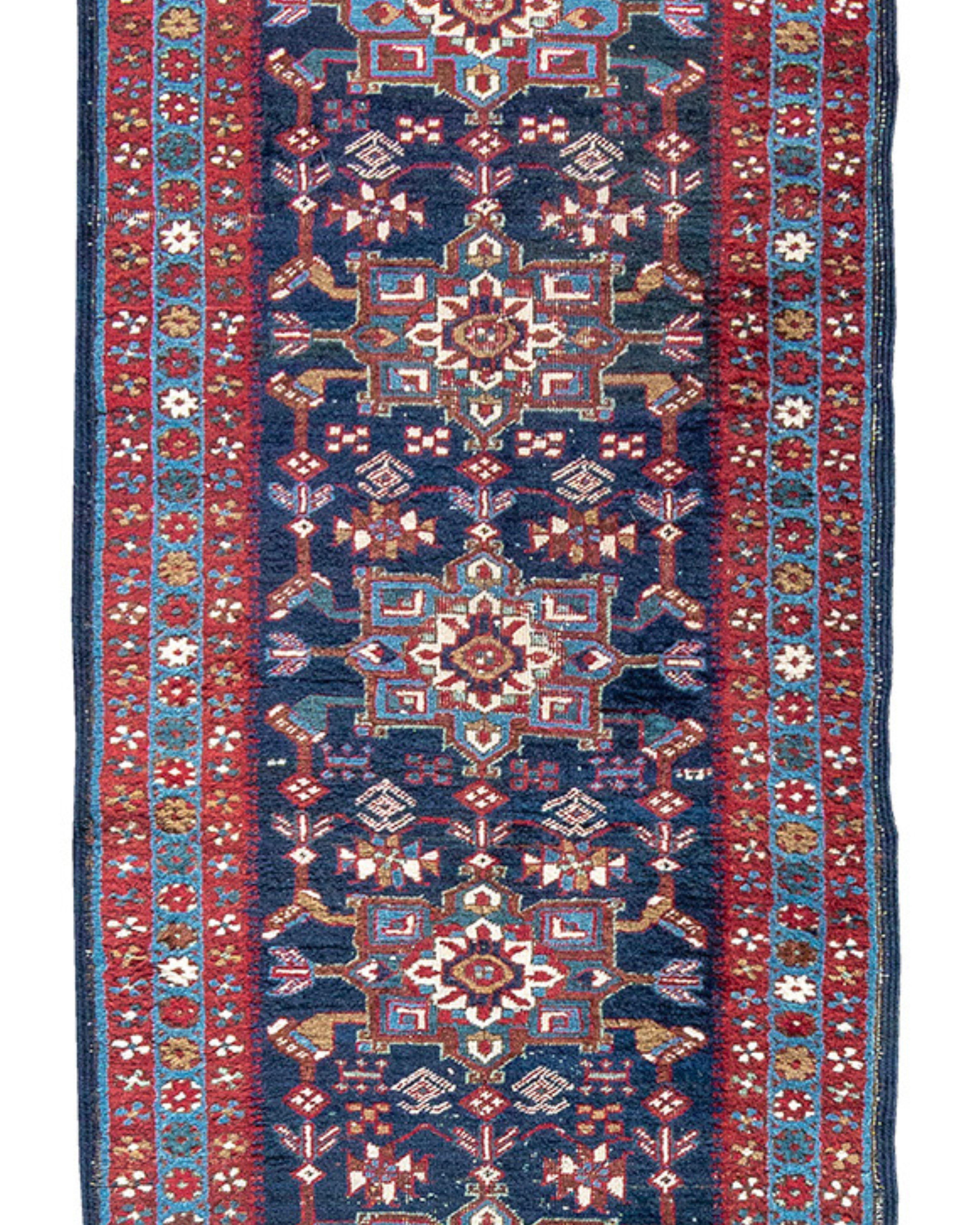 Antique Persian Heriz Runner Rug, Early 20th Century In Good Condition For Sale In San Francisco, CA