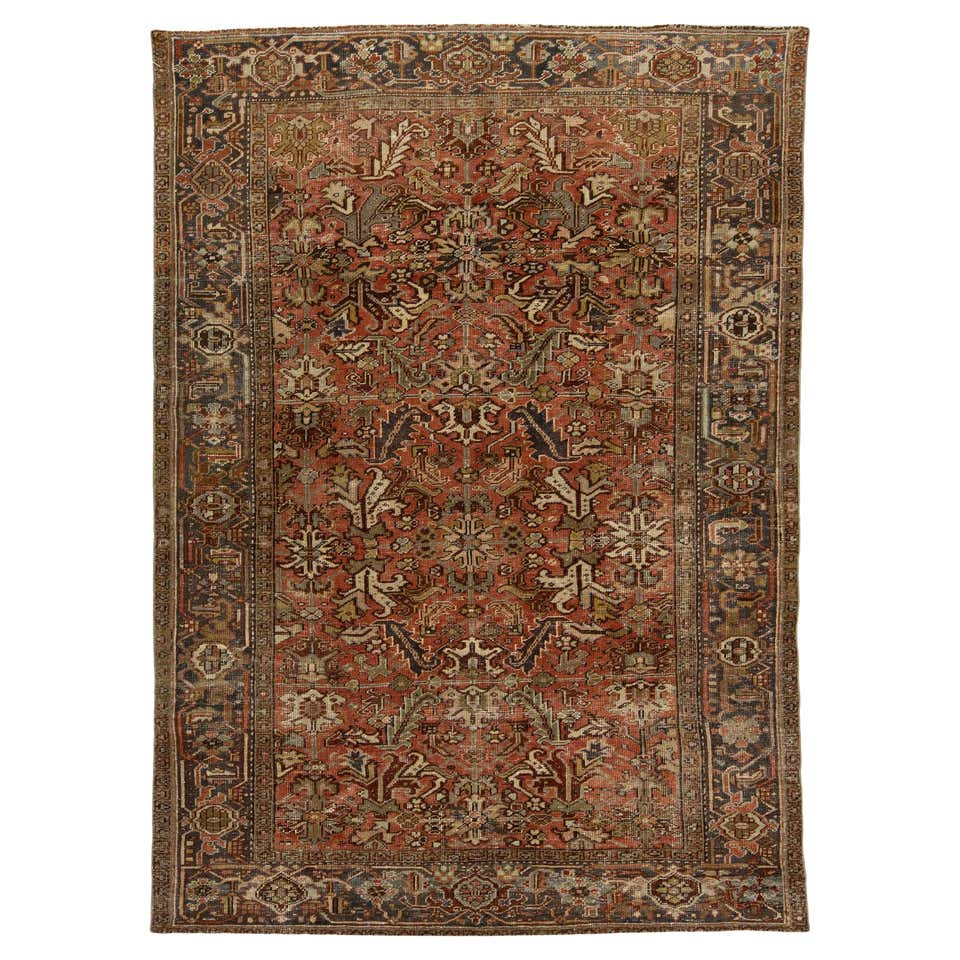 Antique Persian Fine Traditional Handwoven Luxury Wool Rust Rug For ...