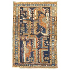 Antique Persian Heriz Scatter Rug