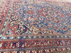 Antique Persian Heriz/Serapi Carpet, Light Blue c-1910's