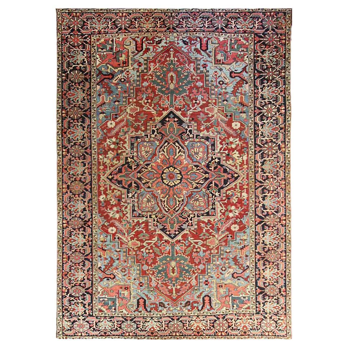 Alfombra Persa Antigua Heriz/Serapi, Pintura Para Suelo