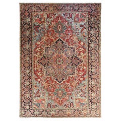 Antique Persian Heriz/Serapi Carpet, Painting For Floor