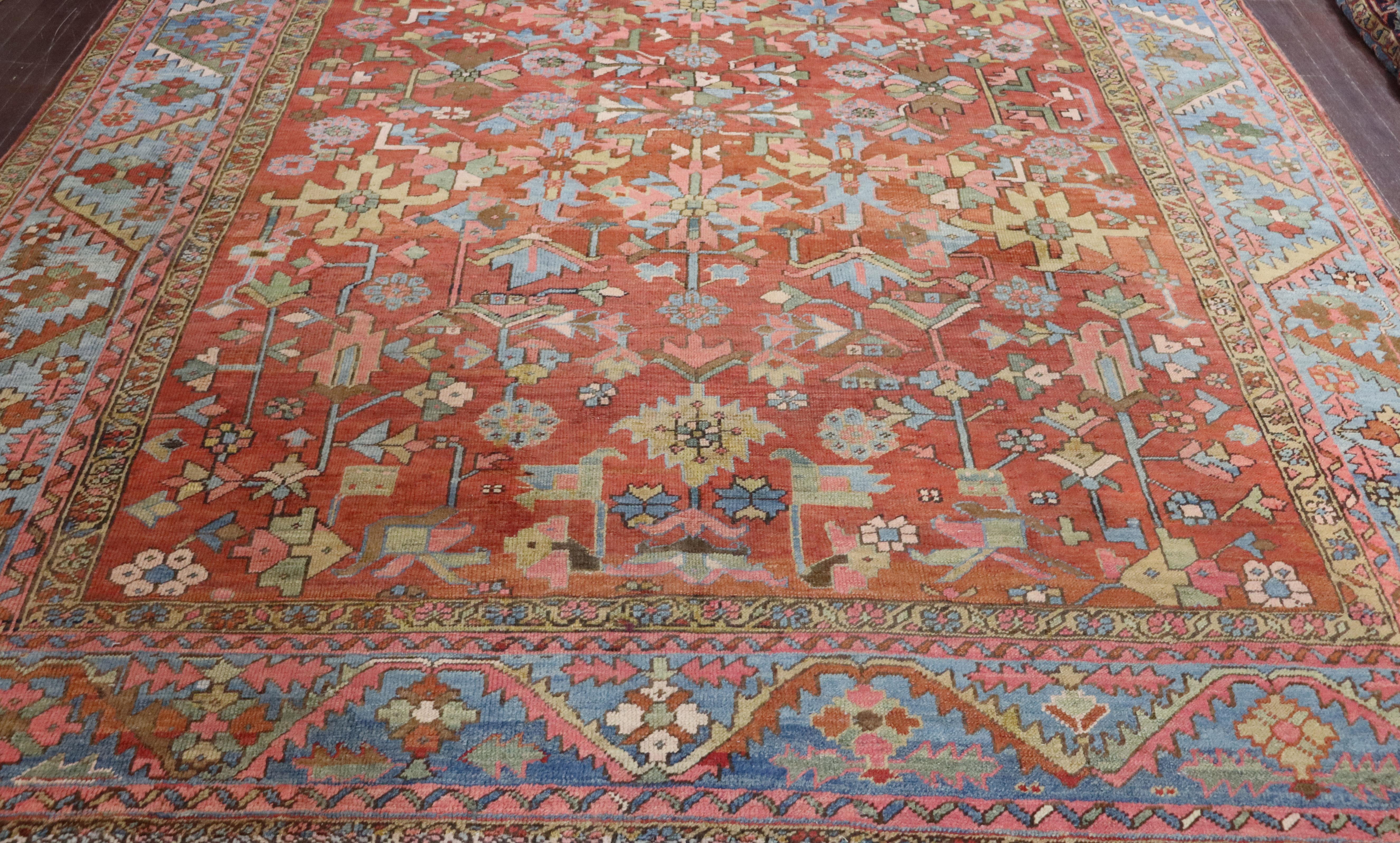 Antique Persian Heriz/Serapi Carpet, Room Size 2