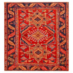 Nazmiyal Collection Antique Persian Heriz Serapi Geometric Rug 3'5" x 4"1"