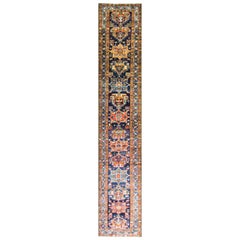 Antique Persian Heriz, Serapi, Karaja Runner, 2'9" x 17'