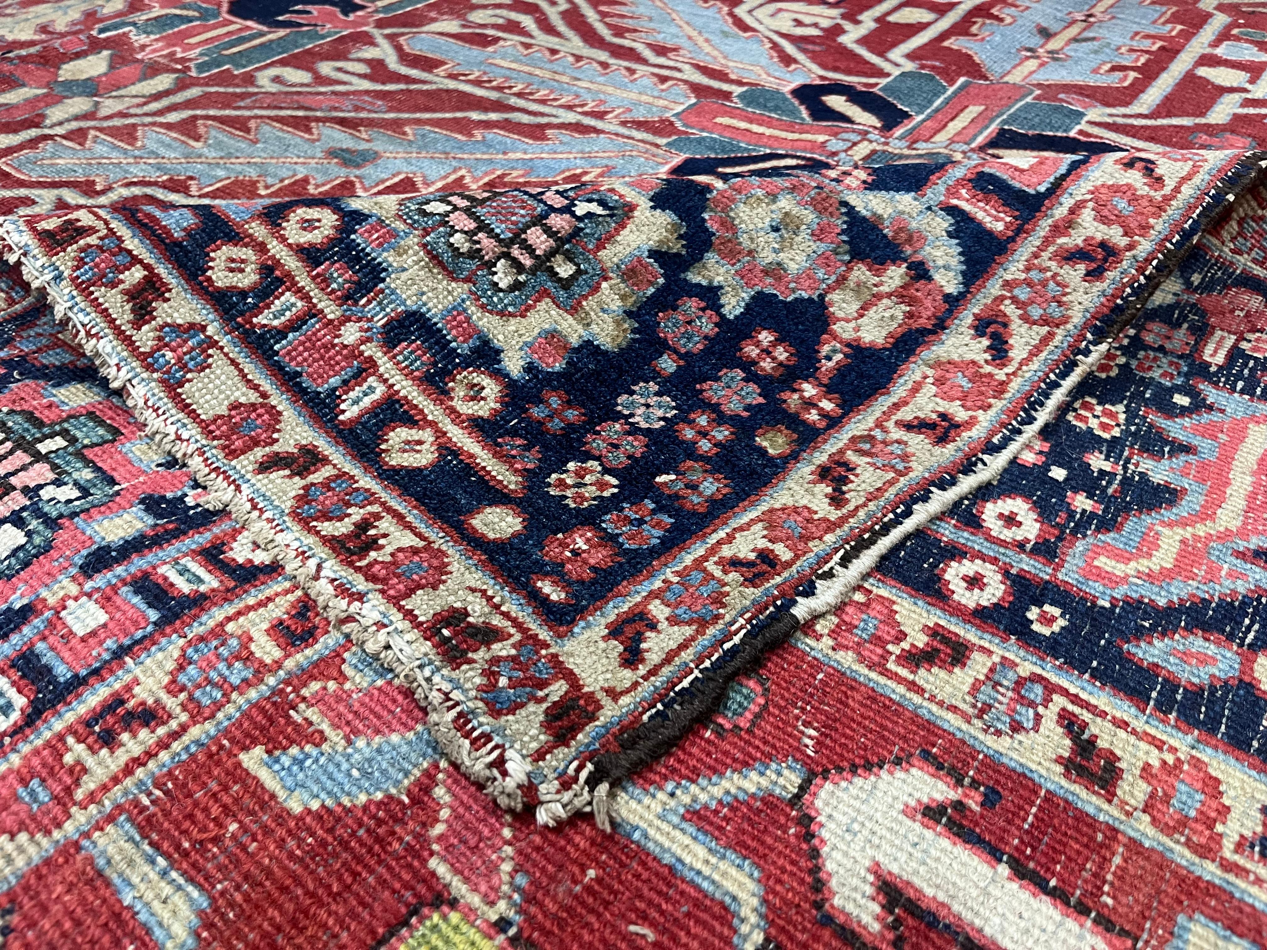 Lana Antique Persian Heriz Serapi Rug 8'11