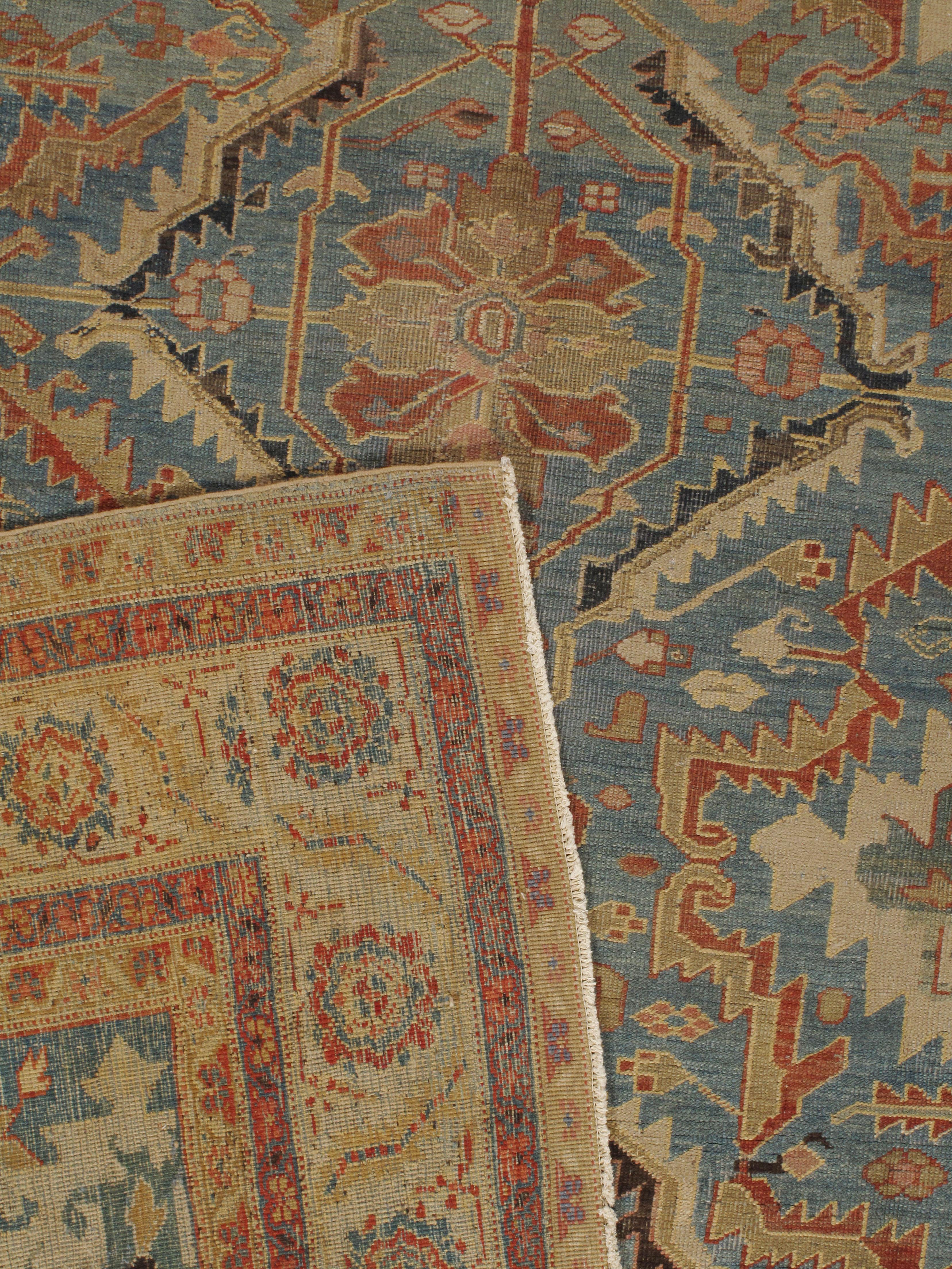 Antiker persischer Heriz-Serapi-Teppich aus Serapi, 9'7 x 12' (Heriz Serapi) im Angebot