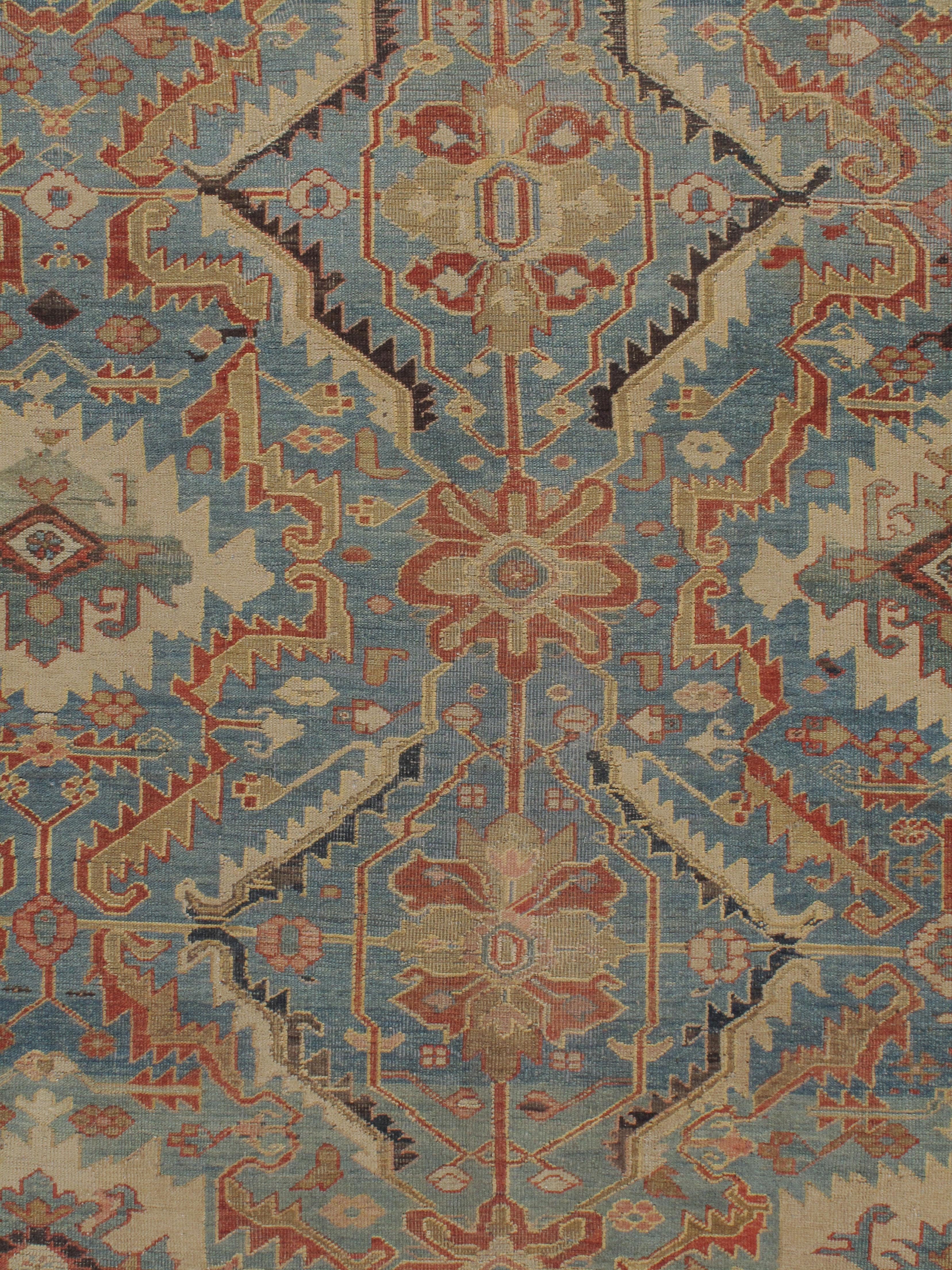 Antiker persischer Heriz-Serapi-Teppich aus Serapi, 9'7 x 12' (Persisch) im Angebot