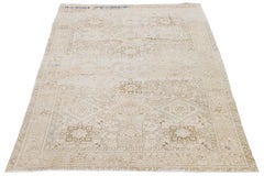 Antique Persian Heriz "Serapi" Rug  Faded Muted Earth Tones 8x11