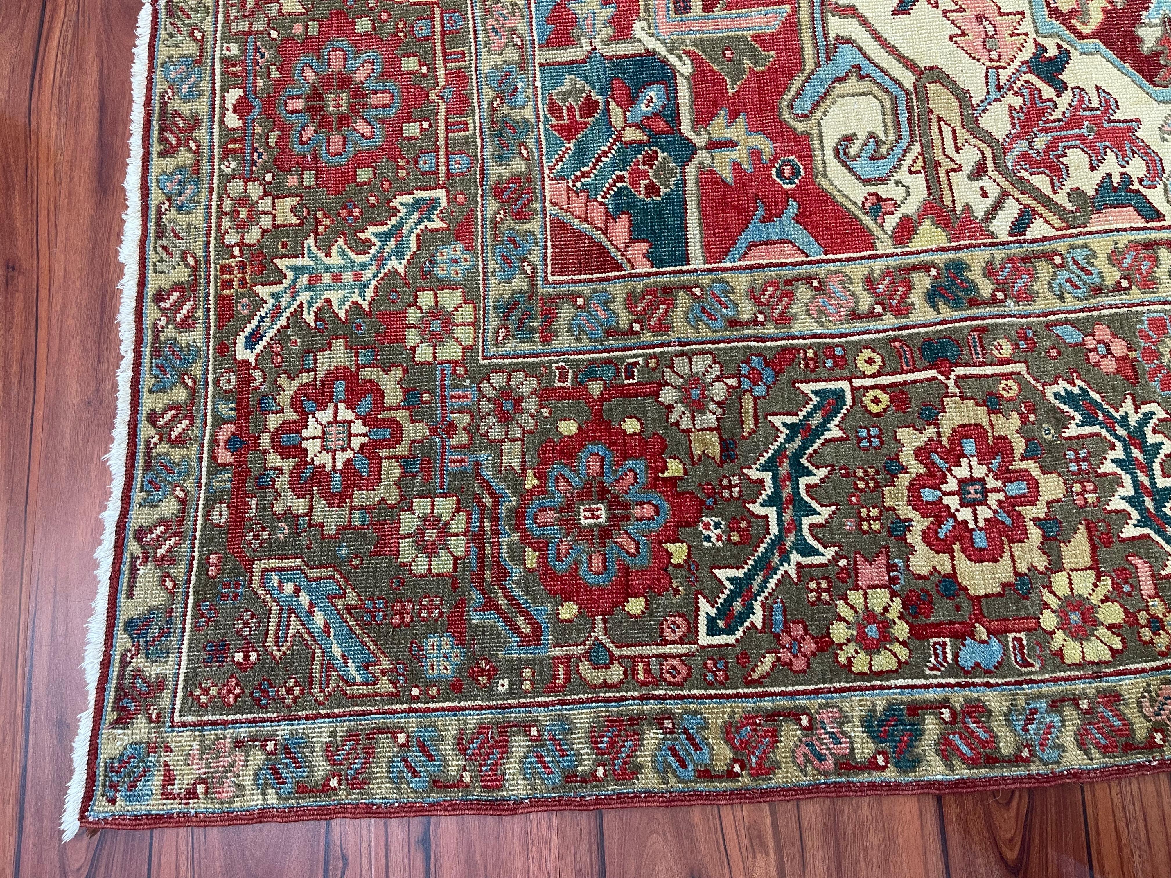 Tapis persan ancien Heriz Serapi en vente 9