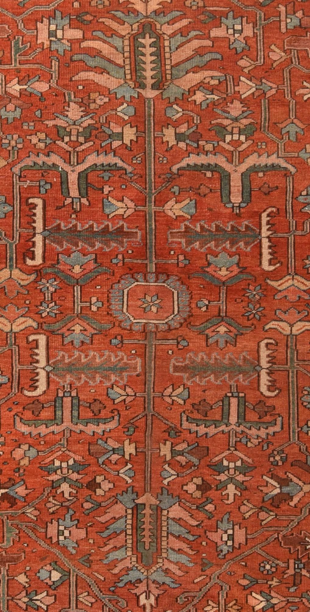 Asian Antique Persian Heriz Serapi Area Rug