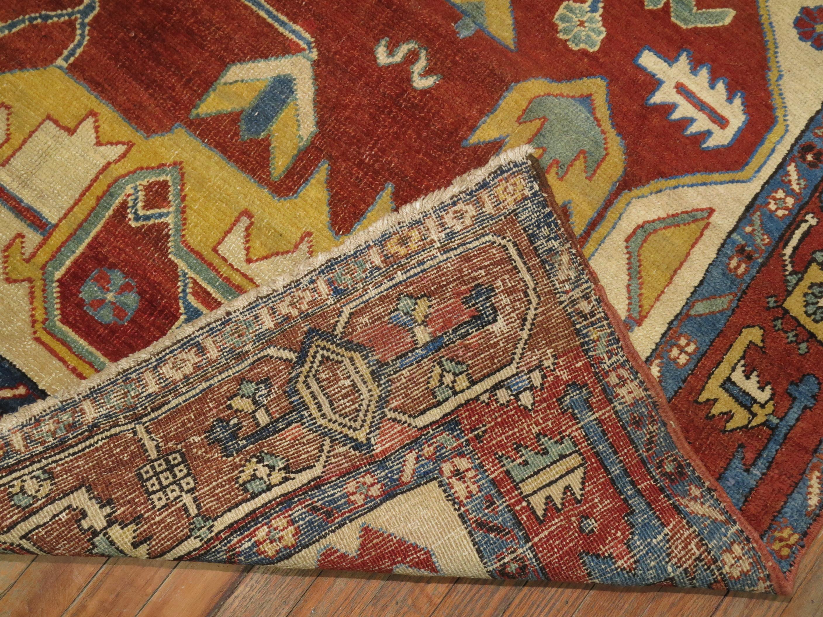 Antique Persian Heriz Serapi Rug For Sale 2