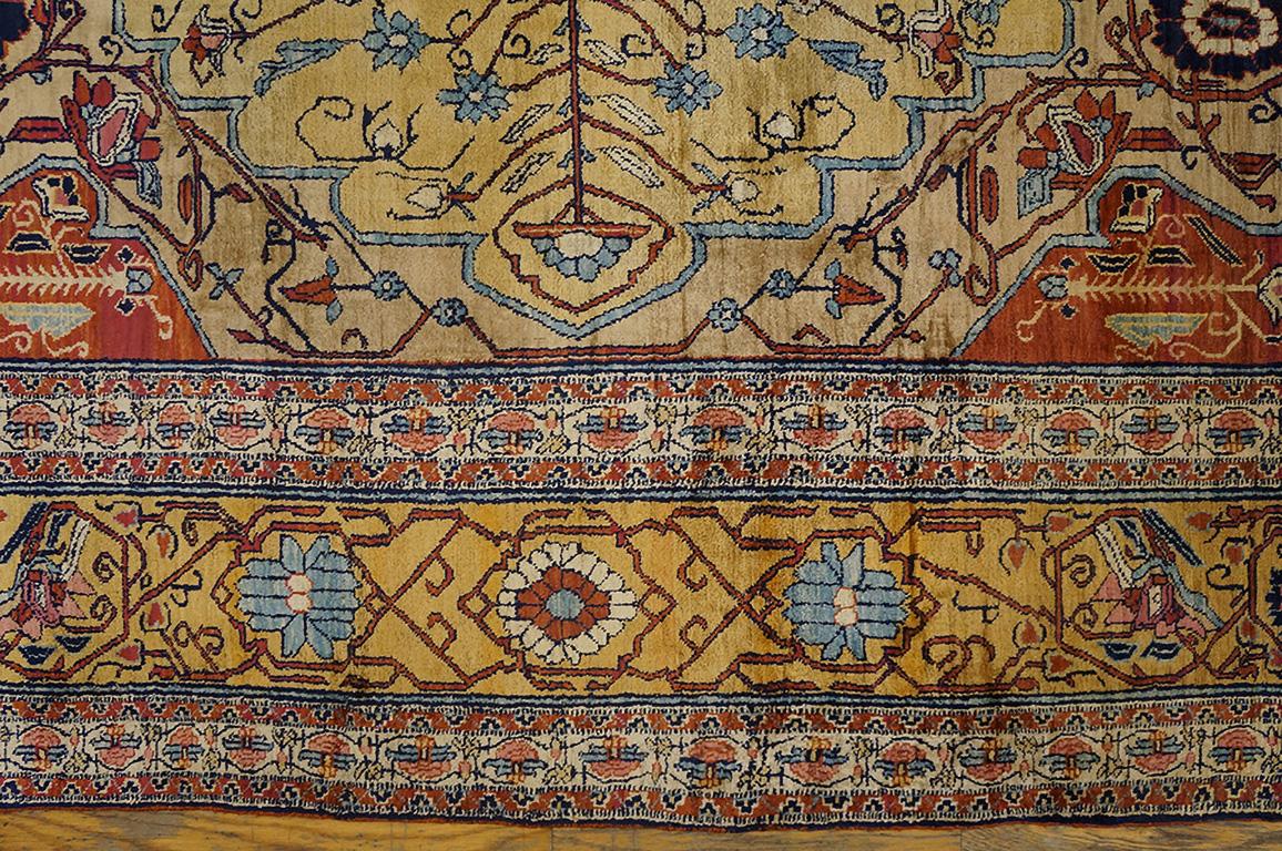 Antique Persian Heriz Silk Rug 4' 6