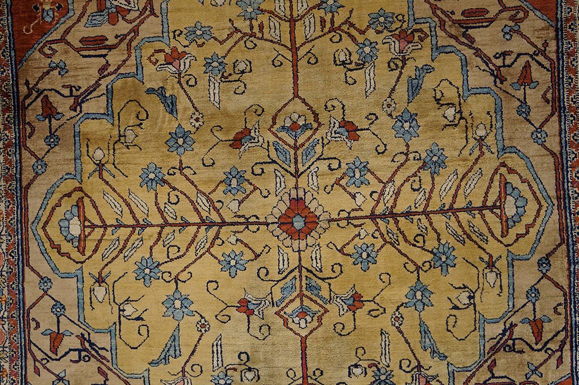 Antique Persian Heriz Silk Rug 4' 6