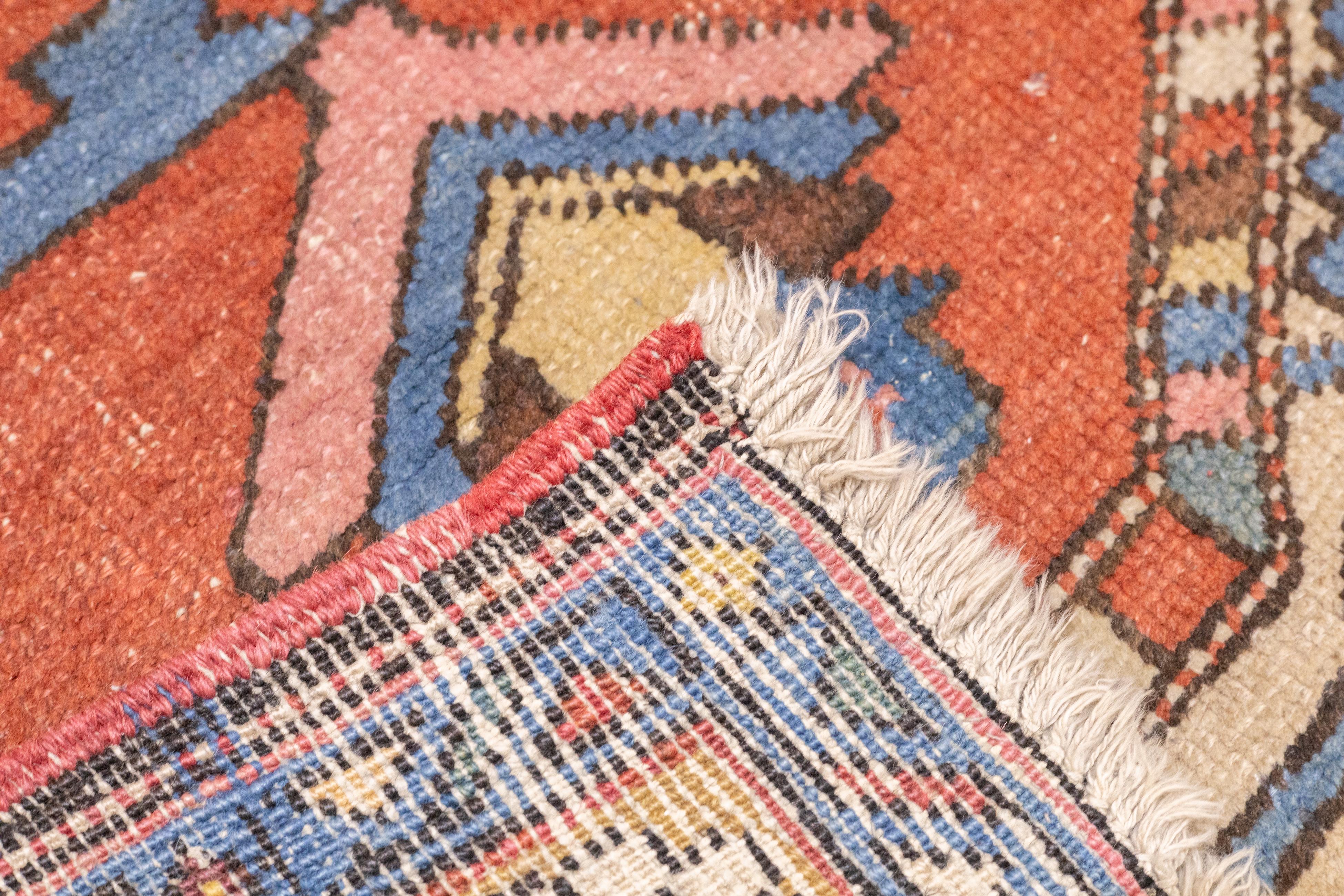 Tapis persan ancien Heriz en laine 2'10'' x 4'10'' en vente 1
