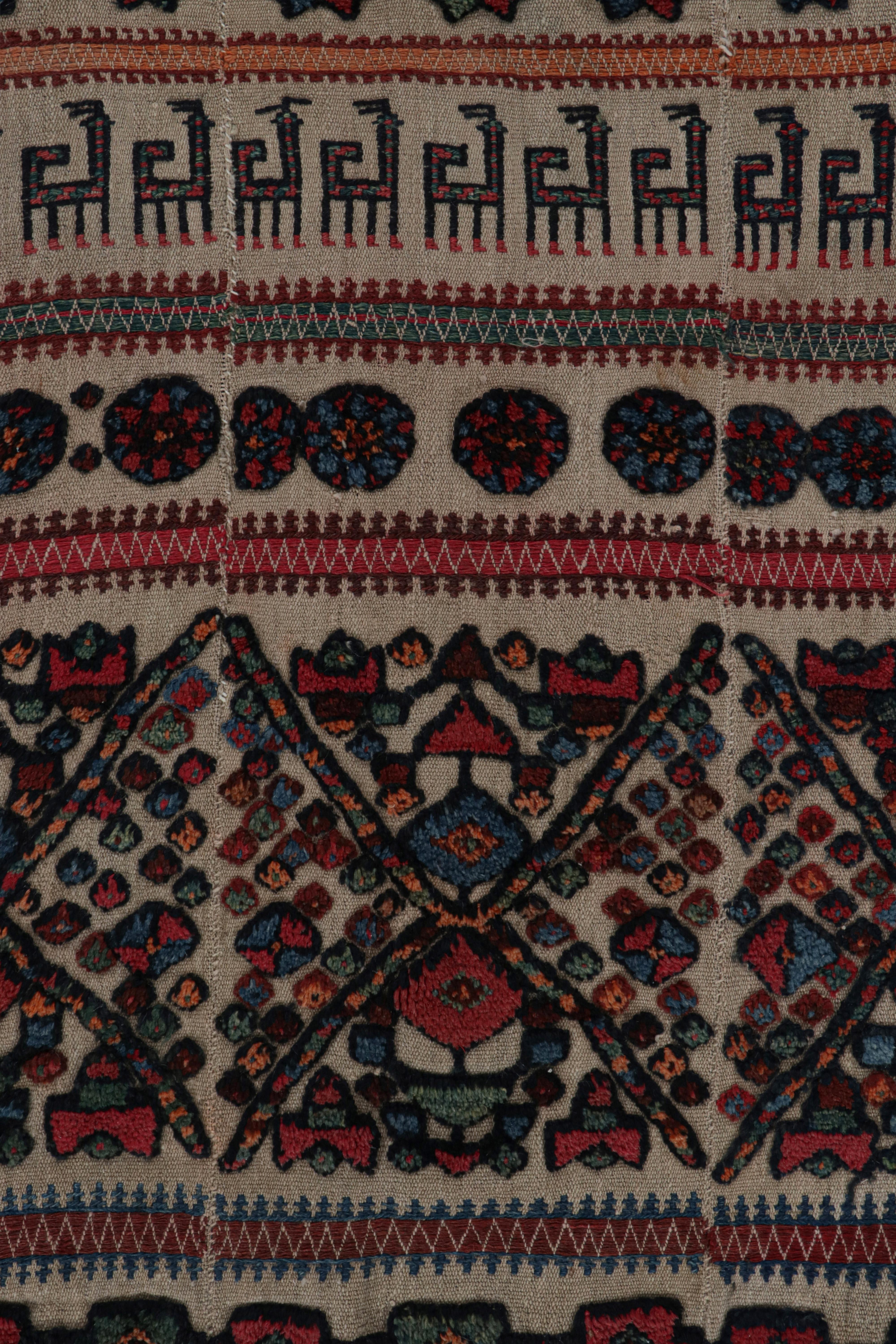 Late 19th Century Antique Persian Horse Cover with Colorful Geometric Patterns, from Rug & Kilim For Sale