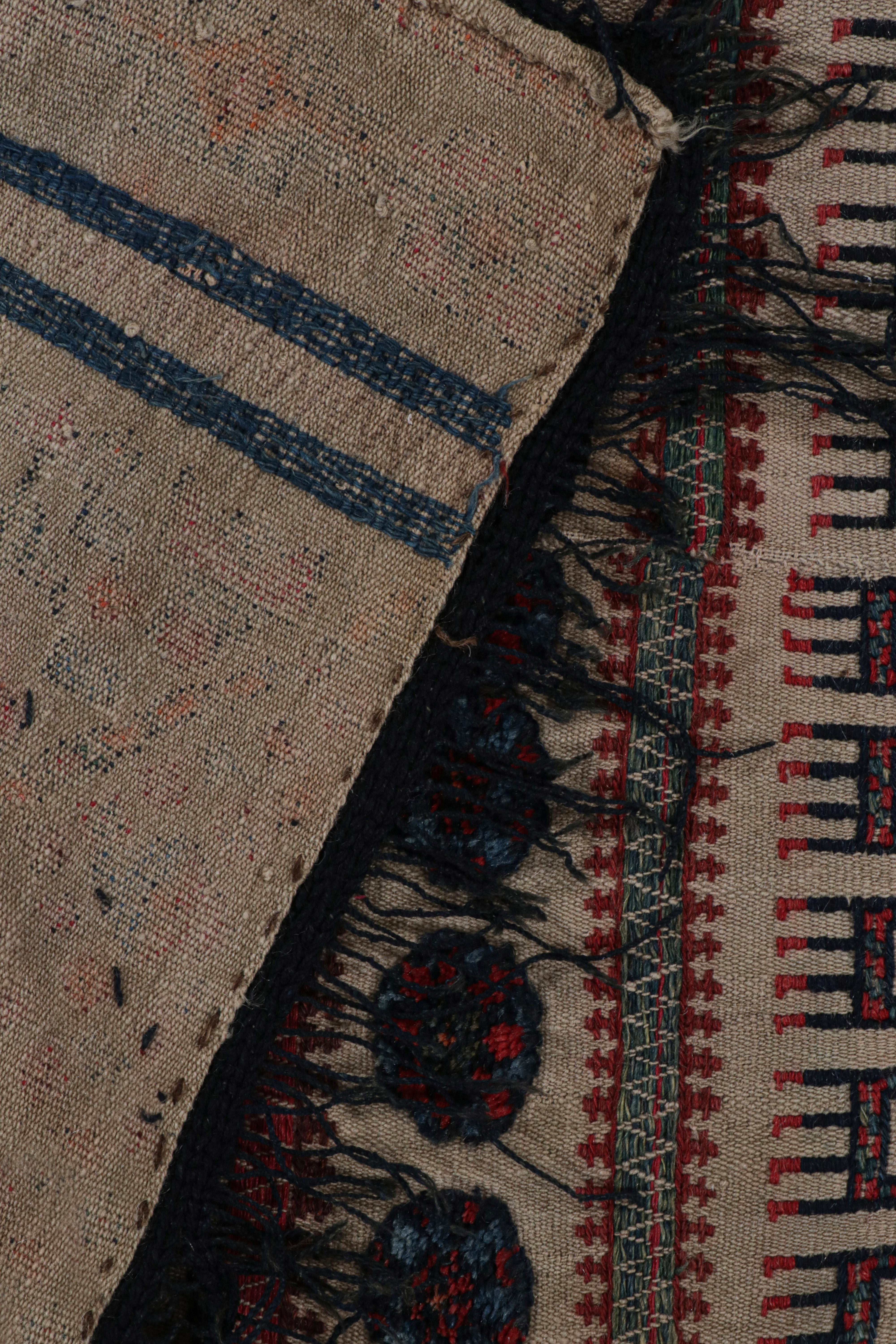 Fin du XIXe siècle Revêtement cheval persan ancien à motifs géométriques colorés, de Rug & Kilim en vente