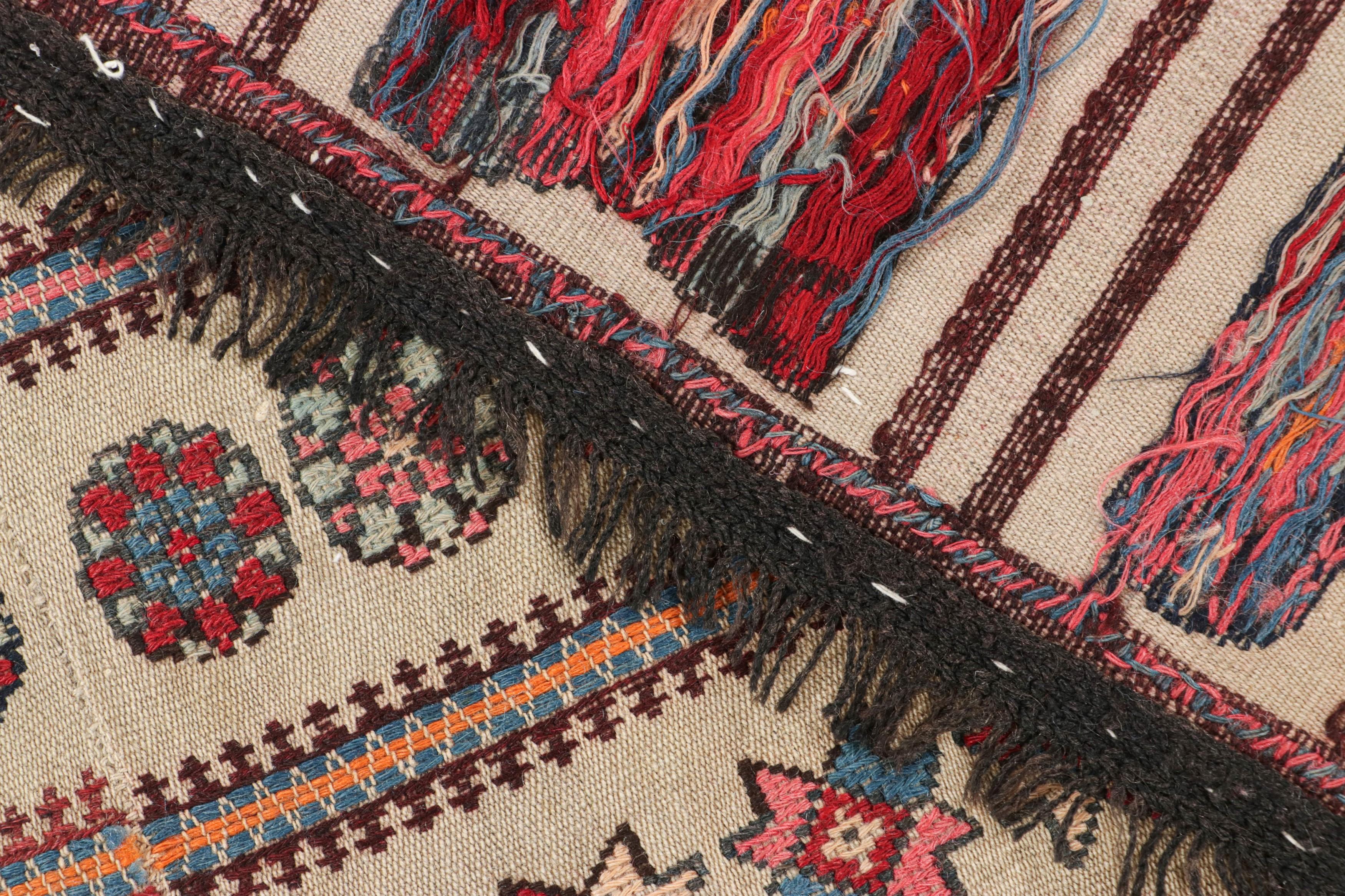 Début du 20ème siècle Ancienne couverture de cheval persane à motifs géométriques colorés - Rug & Kilim en vente
