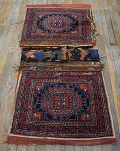 Early 20th Century S. Persian Double Saddle-Bag Carpet ( 2'4" x 4'9" - 72 x 145)
