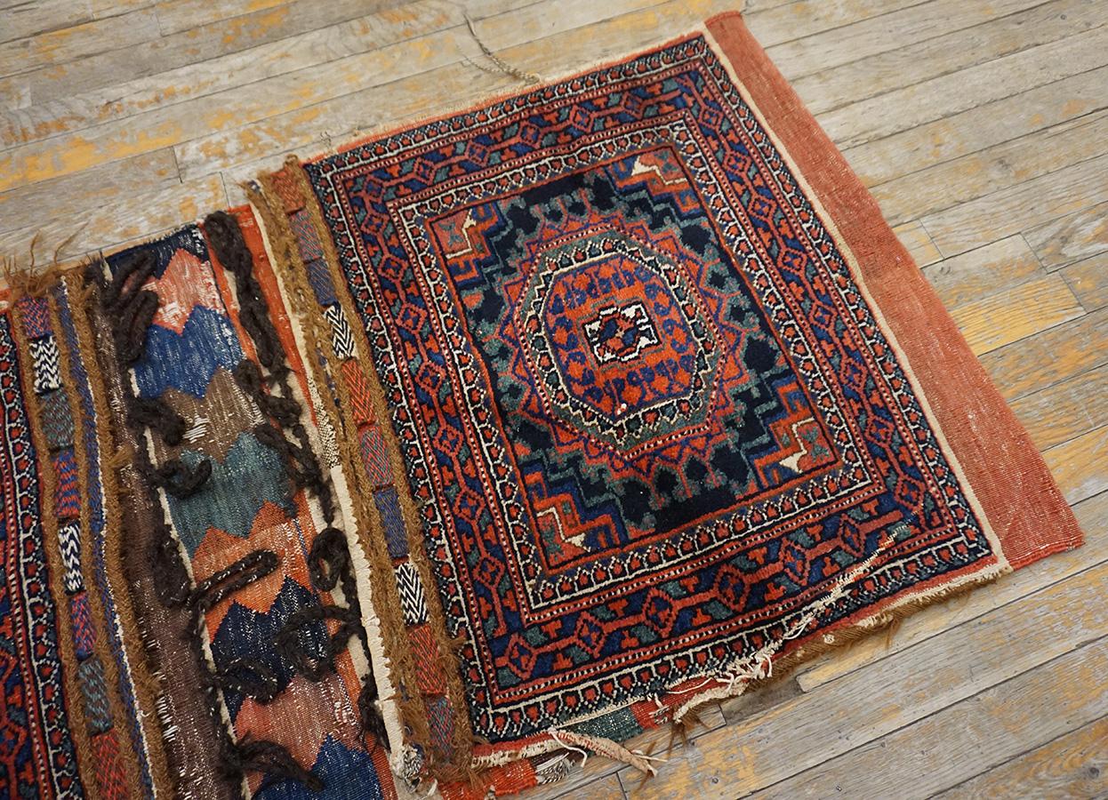Early 20th Century S. Persian Double Saddle-Bag Carpet ( 2'4