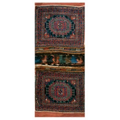 Antique Early 20th Century S. Persian Double Saddle-Bag Carpet ( 2'4" x 4'9" - 72 x 145)