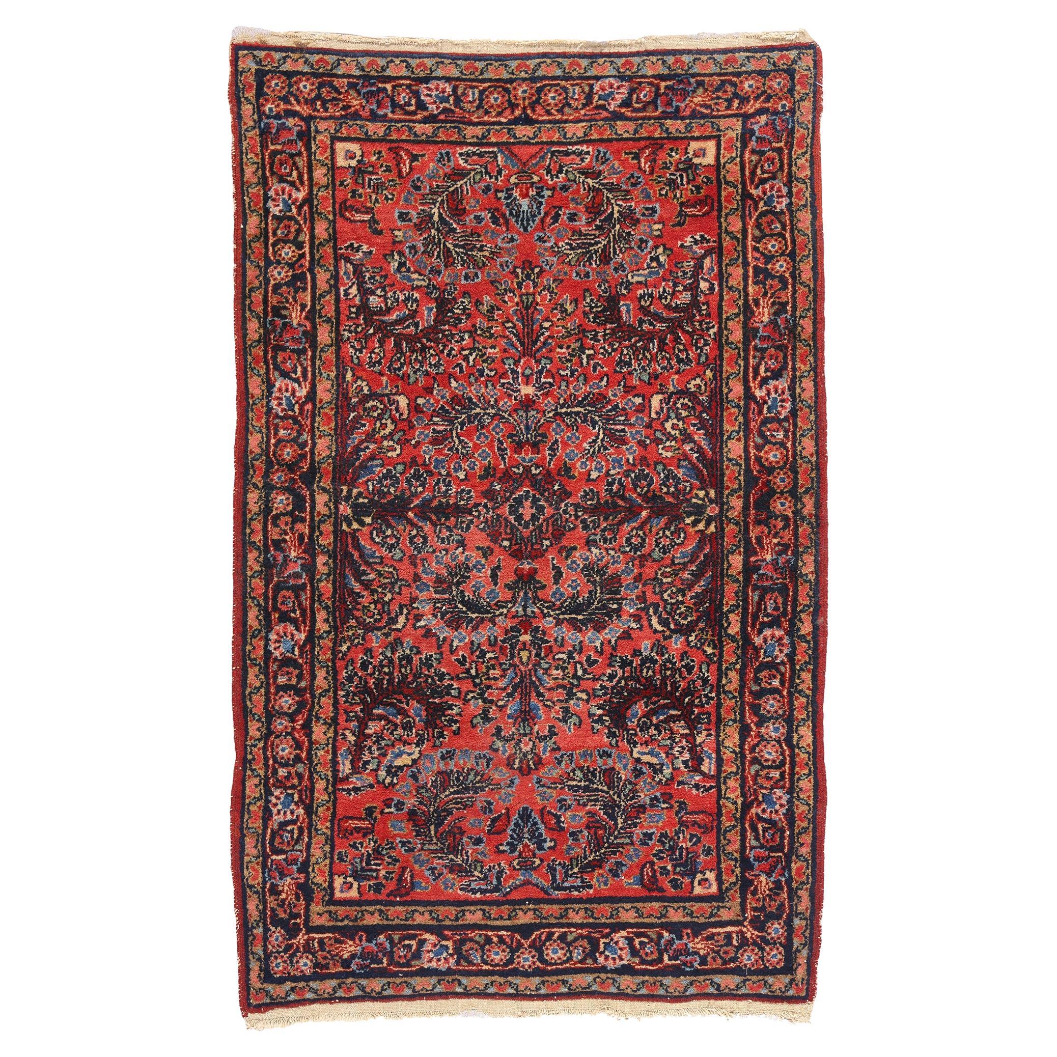 Antique Persian Hussainabad Hamadan Rug, 02'08 x 04'03