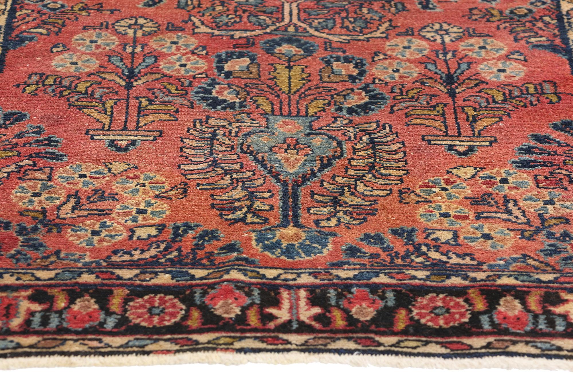Hand-Knotted Antique Persian Hussainabad Hamadan Rug For Sale