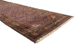 Antique Persian Hussainabad Hamadan Runner, Extra Long Hallway Runner