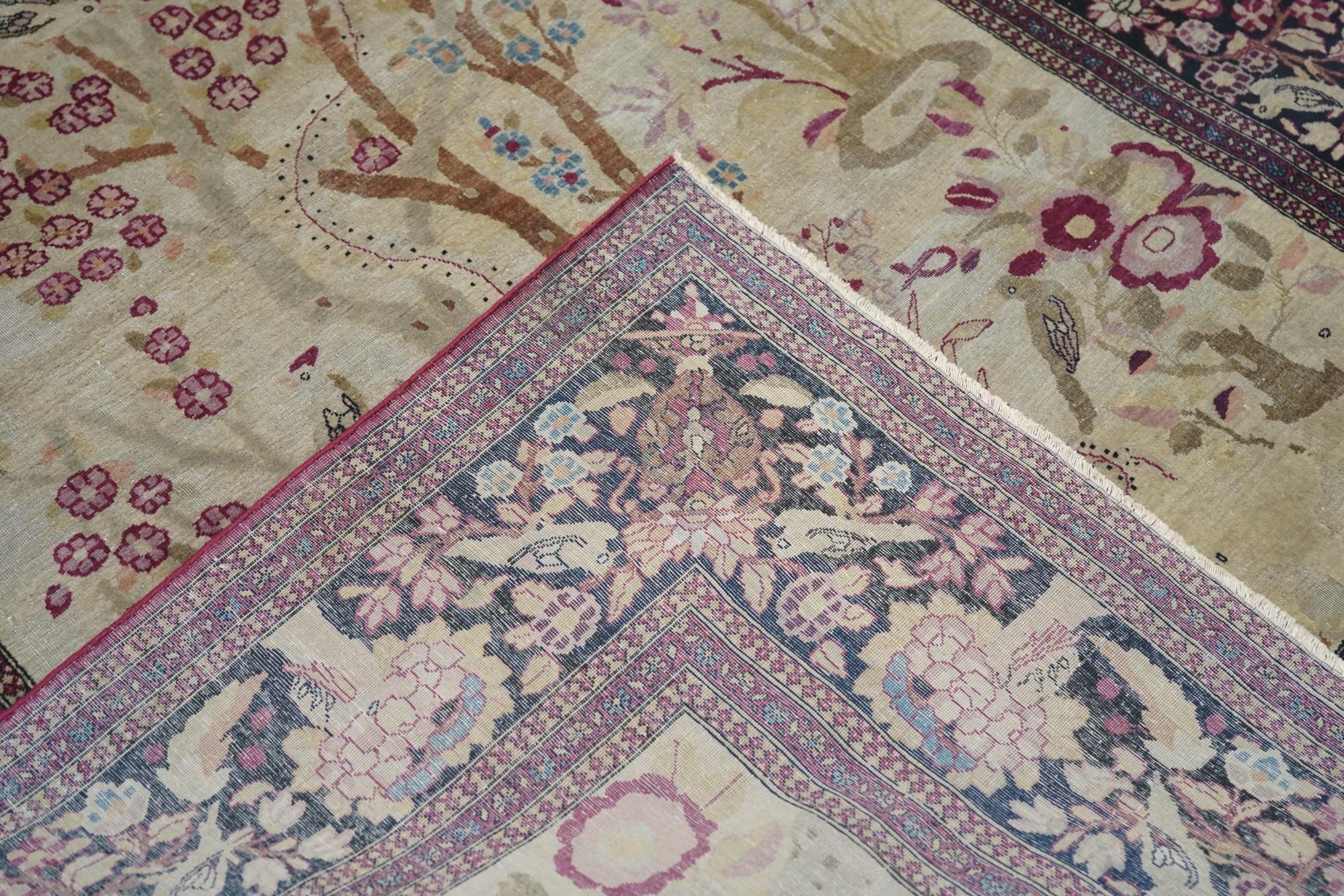 Wool Antique Persian Isfahan (Ahmad) Area Rug 4'3
