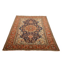 Antique Persian Isfahan Ahmad Pair Rug - Size: 6'9x4'9